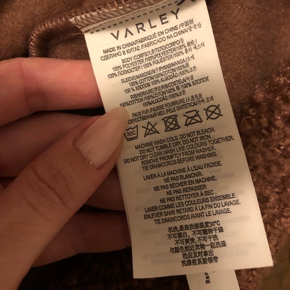 VARLEY Westwood Sherpa And Knit Jacket size S NWT - Picture 6 of 13